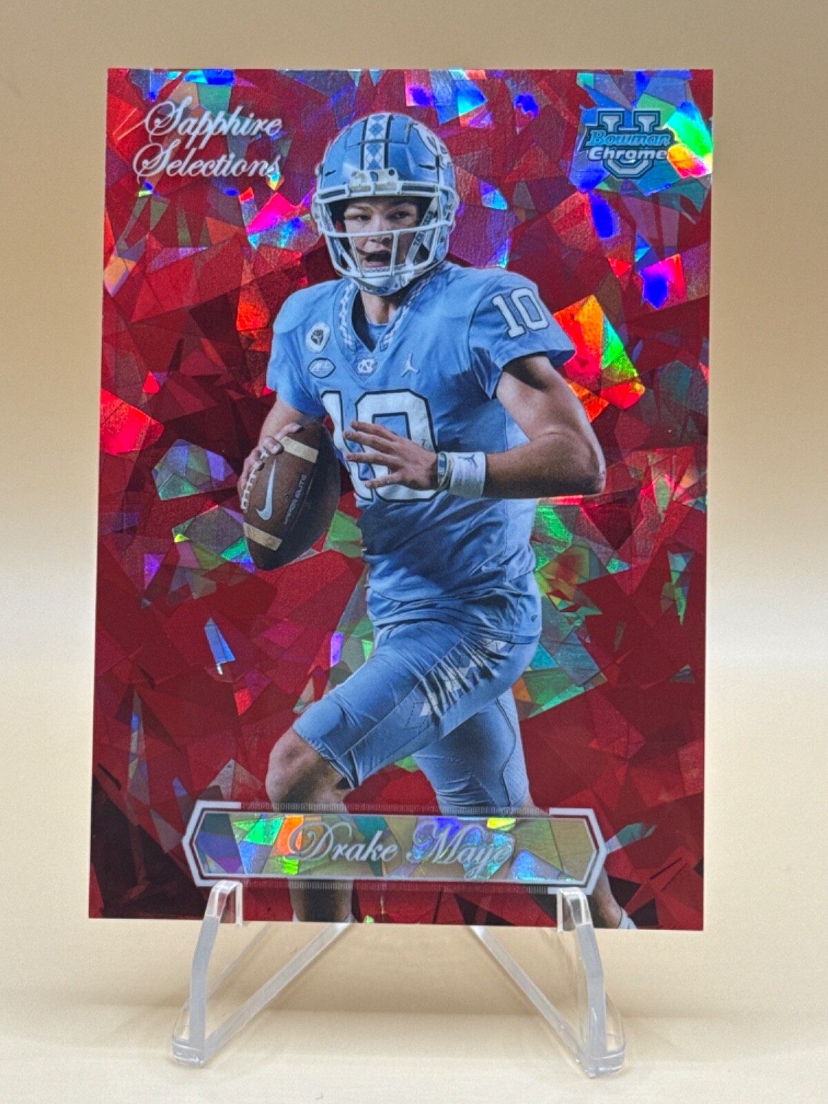 2023 BOWMAN CHROME U SAPPHIRE SELECTIONS DRAKE MAYE ROOKIE  RED 1/5 FIRST PRINT