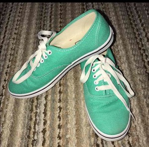 vans slip on mint green