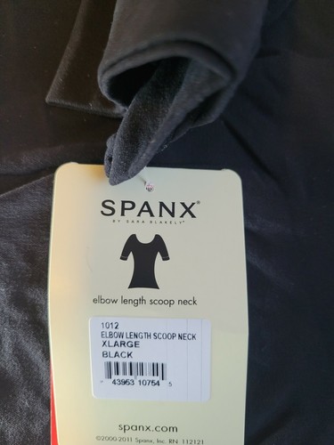 Spanx On And In Control Longitud del Codo Escote Adelgazante Top, Talla XL, Negro - Imagen 12 de 12