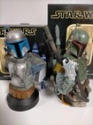 Star Wars Gentle Giant Jango Fett Boba Fett 2 Set Mini Bust Statue Used