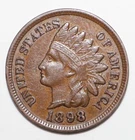 1898 Indian Head Cent 4 DIAMONDS XF (F167)