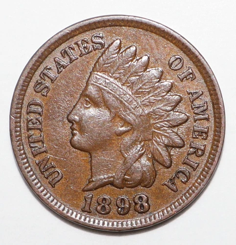 1898 Indian Head Cent 4 DIAMONDS XF (F167)