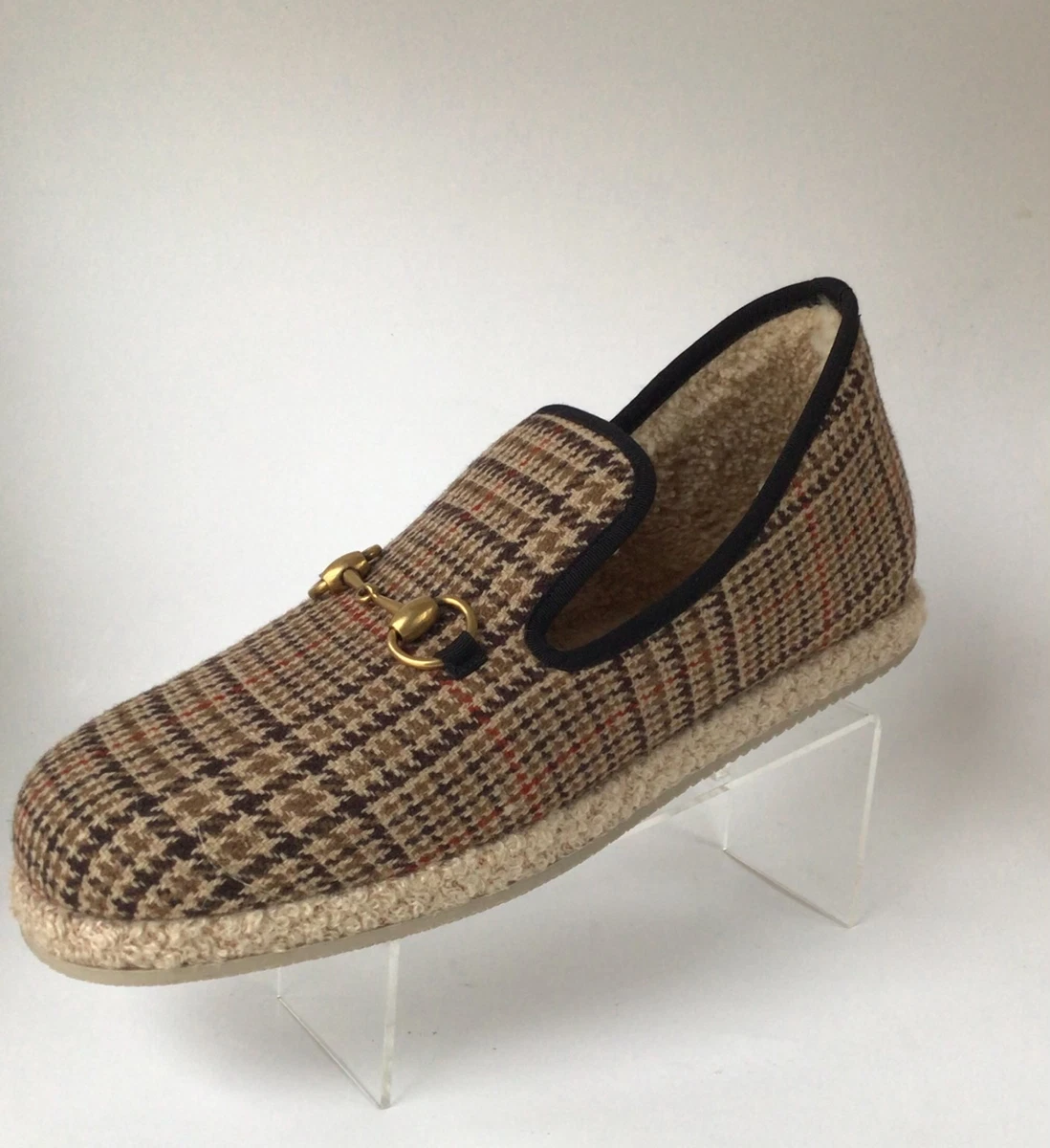 Gucci plaid hotsell loafers
