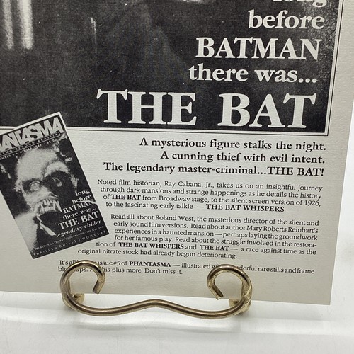 1989 Phantasma Horror Magazine 1930s Film The Bat Whispers Cover Advertisement - Picture 4 of 5