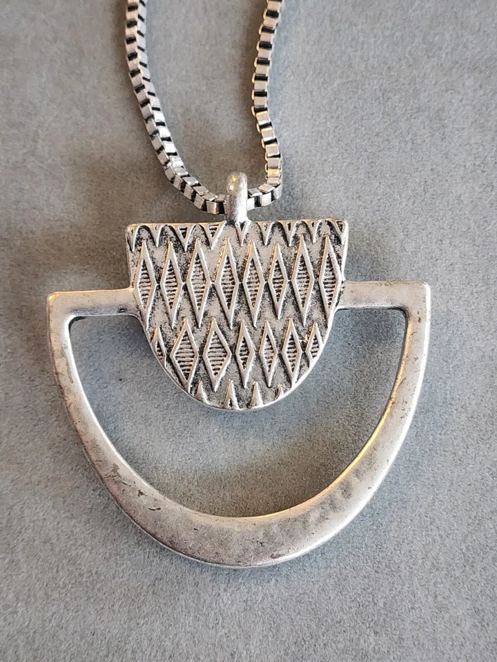 LUCKY Firmado Anillo D Plata Acento Turquesa Collar 33" Caja Cadena ENVÍO GRATUITO $ Foto 4 de 4