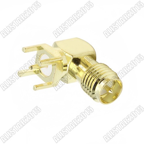 10x RP-SMA Female ( Male Pin ) Right Angle 90 deg Solder PCB Mount RF Connector - Picture 7 of 7