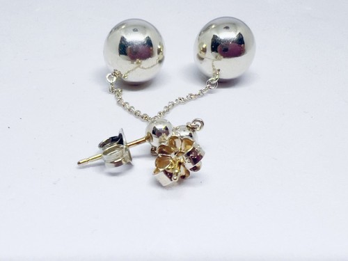 Tiffany & Co. Sterling Silver 925 HardWear Ball Drop Dangle 10mm Earrings - Picture 11 of 20