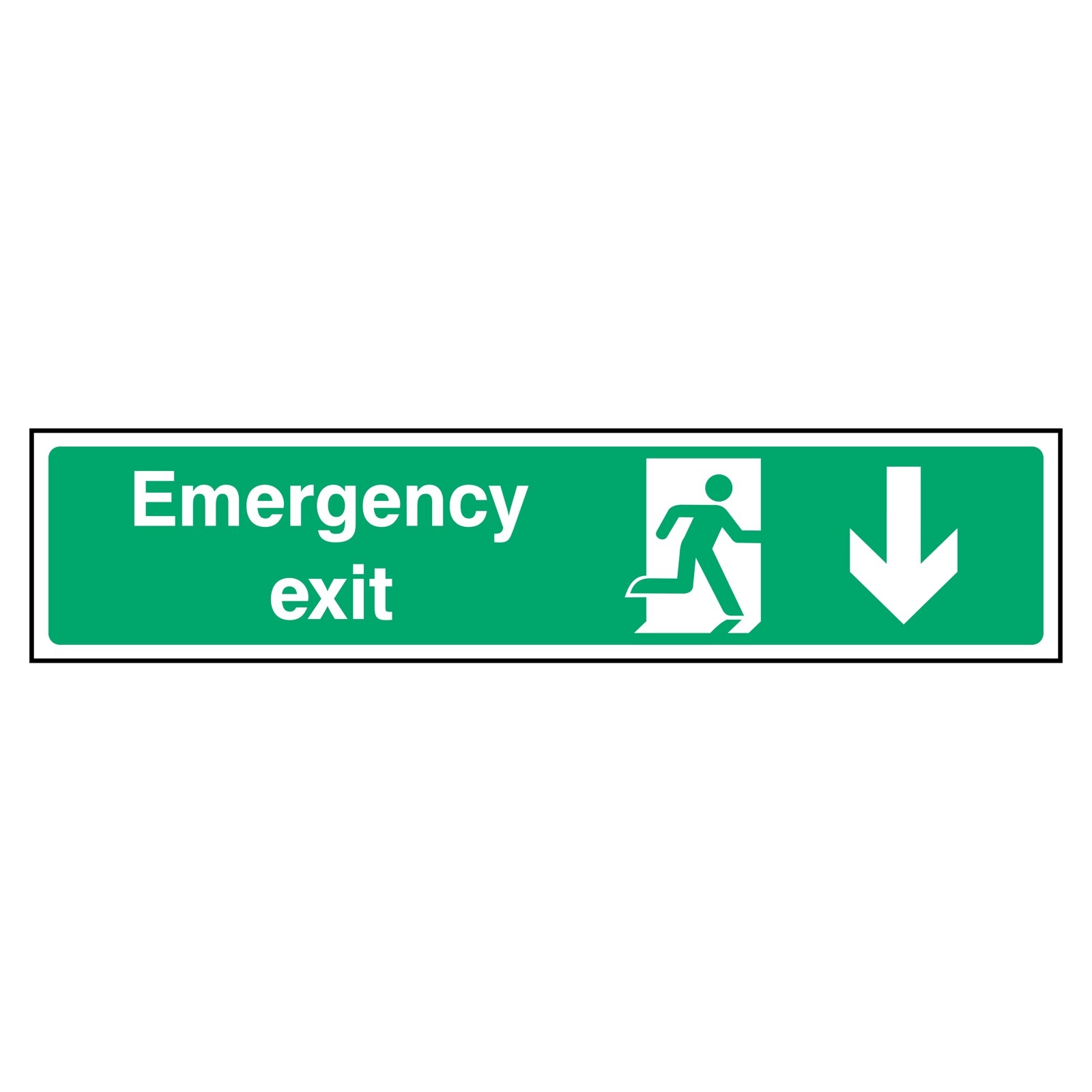 Emergency Exit Down Sign or Sticker | EMER0026