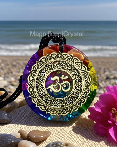 2025NEW Orgonite Pendant Symbol Luminous 7 Chakra Necklace Healing Reiki Gift - Picture 7 of 7