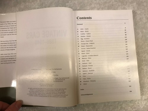 THE COMPLETE ENCYCLOPEDIA OF VINTAGE CARS 1886 - 1940 ROB DE LA RIVE BOX 336 PAG - Foto 3 di 9