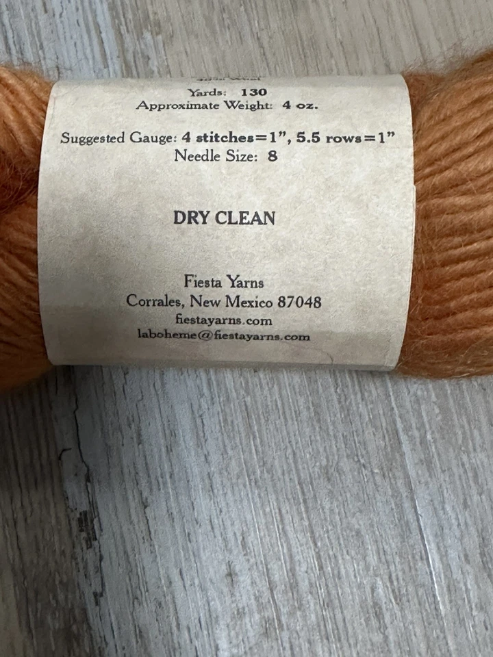 NWT Fiesta Yarns Kokopelli 4oz/130y 60/40 Wool Mohair Squash Blossom - Image 4 of 4