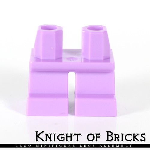 LEGO Minifigure Legs Short MEDIUM LAVENDER Solid Plain Jean - Picture 2 of 4