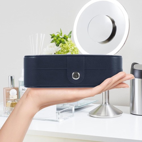 Joyero Doble Capa Organizador Estuche Anillos Pendientes Collar Almacenamiento Portátil - Imagen 18 de 32