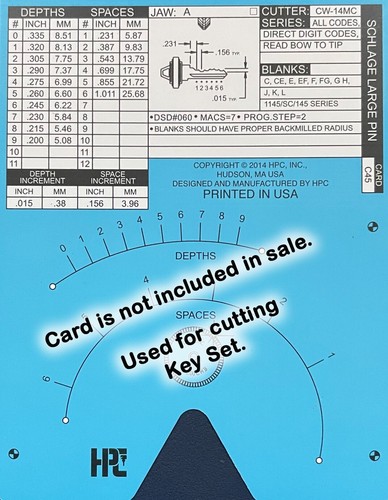 Schlage SC1 Space and Depth Keys ~ DSD#060, C45 ~ FREE Shipping in USA - Picture 2 of 3