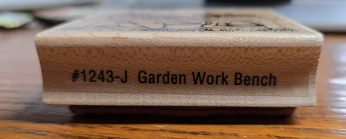 Embossing Arts Co. Garden Work Bench #1243-J Wood Mounted Rubber Stamp 1996 - Picture 3 of 6