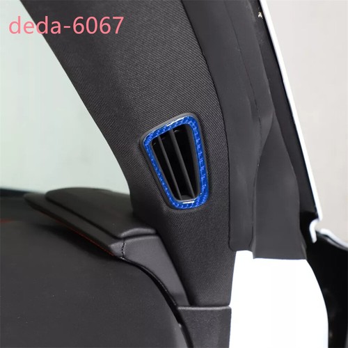 Cubierta de salida de ventilación de aire pilar A de fibra de carbono azul para Chevrolet Corvette C8 2020+ - Imagen 5 de 17