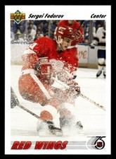 1991-92 Upper Deck 144 Sergei Fedorov Detroit Red Wings NHL Hockey Card
