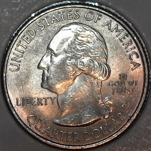 2016-P Harpers Ferry Roof Die Chip Error/Variety Cir Washington ATB Quarter - Picture 3 of 3