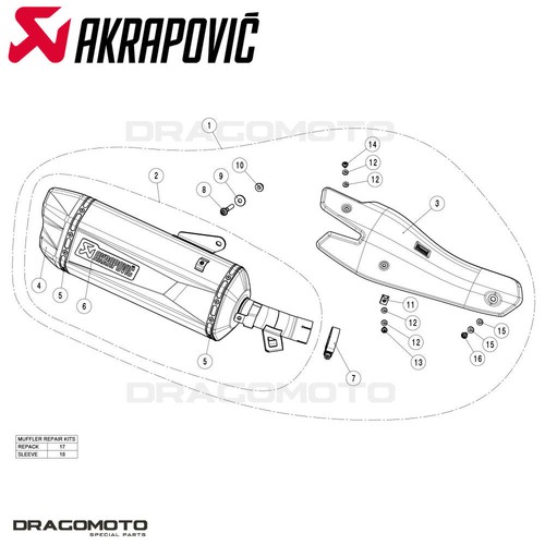 HONDA NT 1100 2022-2024 Exhaust AKRAPOVIC Titanium S-H11SO3-HGIT - Picture 9 of 9
