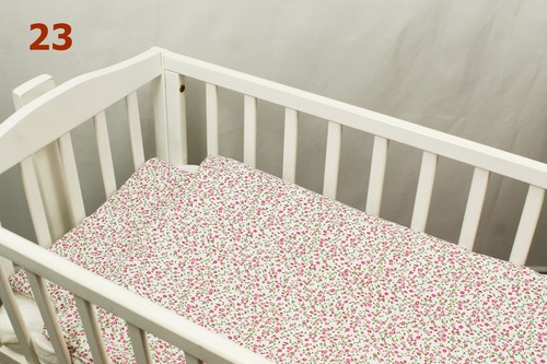 2 pc BEDDING SET for craddle swing moses basket wicker crib pram stars flowers - Picture 24 of 26