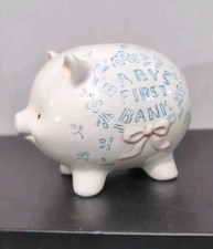 Russ Ceramic Baby's First Piggy Bank 3.5"
