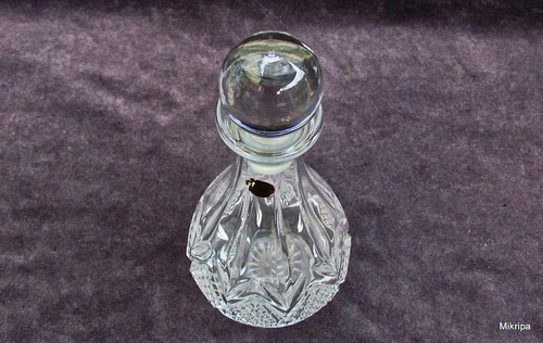 graziosa grande caraffa in cristallo al piombo per whisky, Cristal D'Arques dalla Francia - Foto 7 di 12