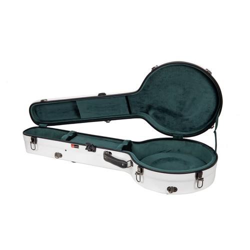 Estuche Crossrock Banjo - Se adapta a Mastertone y la mayoría de los estilos de 5 cuerdas, bloqueo TSA - blanco - Imagen 5 de 5