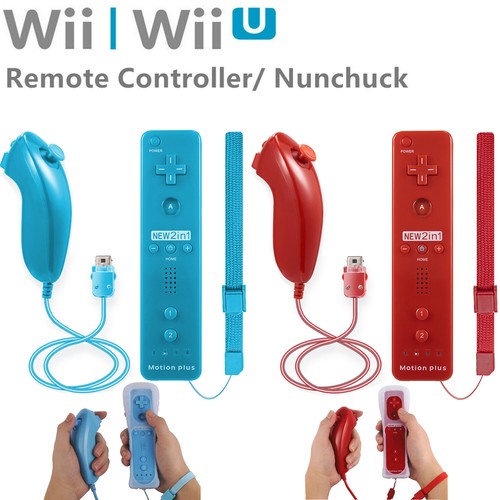 2 Pack Built in Motion Plus Remote Gesture Controller + Nunchuck For Wii & Wii U - Picture 89 of 117