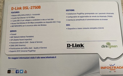 Modem Adsl D-Link DSL-2750B - Foto 2 di 8