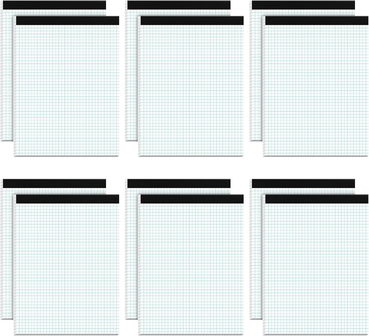 Graph Paper Pad 8.5 X 11, 12 Pack Graph Paper Notebook, 4X4 Graph Ruled, Grid Pa