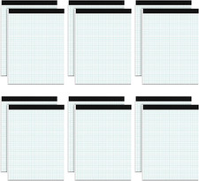 Graph Paper Pad 8.5 X 11, 12 Pack Graph Paper Notebook, 4X4 Graph Ruled, Grid Pa