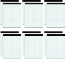 Graph Paper Pad 8.5 X 11, 12 Pack Graph Paper Notebook, 4X4 Graph Ruled, Grid Pa
