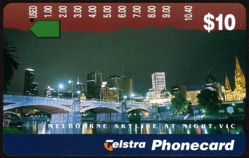 ✨1996 - Australia Cityscape N955723a | Prefix 1054 | $10 phonecard | VGC✨ - Picture 1 of 2