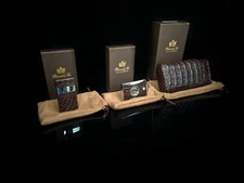 Brizard Genuine Caiman Tobacco Cigar Case, Cutter and Lighter Combo NIB
