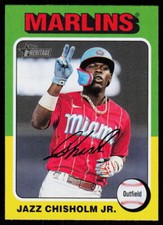 2024 Topps Heritage Jazz Chisholm Jr. #409 BASEBALL Miami Marlins