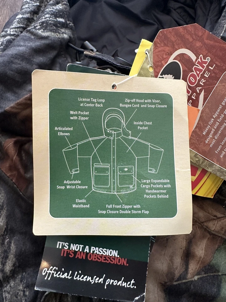 Vintage Mossy Oak 4 In 1 Wader Jacket Men’s Size Medium NWT - Image 4 of 4
