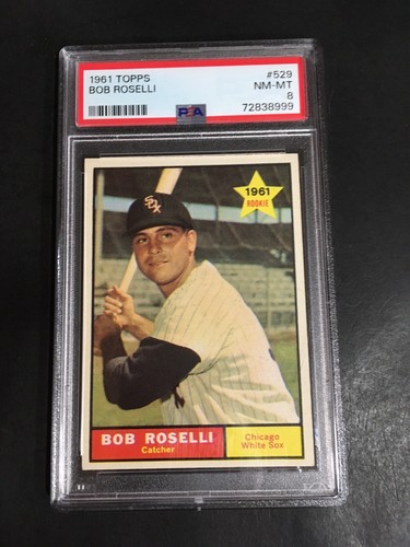 1961 TOPPS BOB ROSELLI, PSA 8 (Free Shipping On Any 3!)