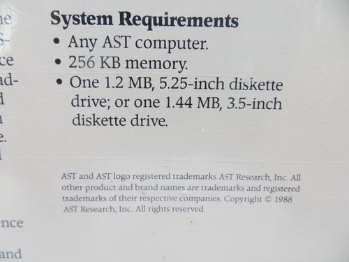MS-DOS 3.3 from AST 5.25" Floppy Disks Computer Program Discs NEW SEALED BOX vtg - Picture 9 of 11