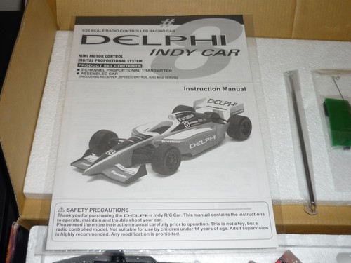 Vintage Delphi Indy Futaba Formula 1 RC 1:20 Scale Remote Control Car Open Box - Picture 6 of 15