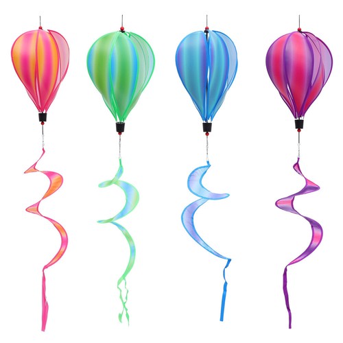 2 Count Regenbogen Windmühle Schnur Buntes Windrad Für Den Garten - Bild 6 von 12