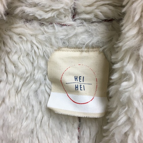 Anthropologie Hei Hei Vest Jacket Large Adult Beige Jacquard Sherpa Lined Women - Picture 3 of 8