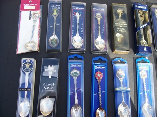 Souvenir Spoons JOB LOT SUIT COLLECTORS APPROX 90 DIFFERENT SOME REAR SOME BOXED - Picture 9 of 11