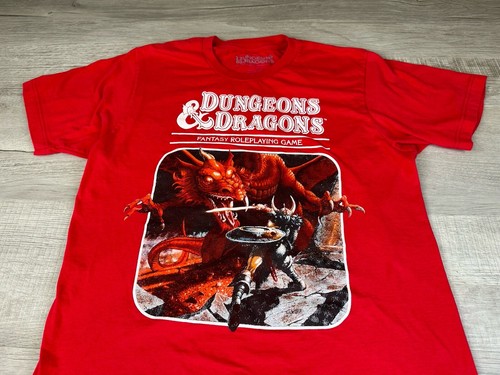 Dungeons And Dragons T Shirt Red Retro Graphic Logo Mens Size M - Picture 9 of 17