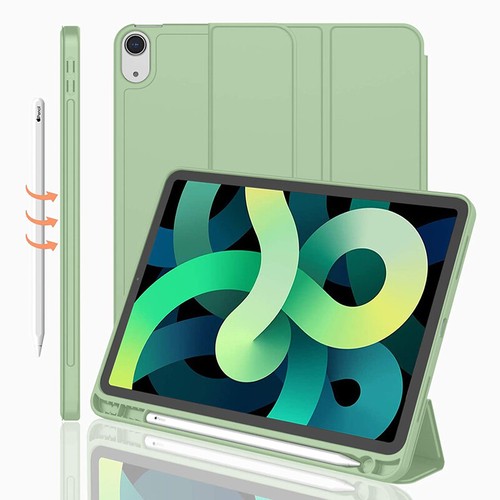 For iPad 10.2 Case 8th 7th Air 4 10.9 Pro 11 Smart Case Cover W/ Pencil Holder - Picture 17 of 22