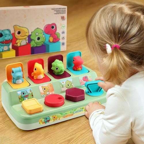 Pop up Baby Spielzeug ab 6 Monate mit Musik, Baby Spielzeug 1 Jahr Montessori - Bild 10 von 19