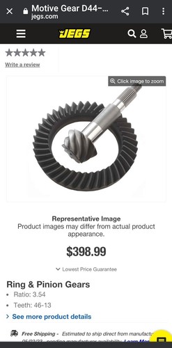 MOTIVE GEAR - D44 - 354 Rack and Pinion, 46 teeth, 3.54 Ratio ☆ BRAND NEW in Box - Picture 10 of 13