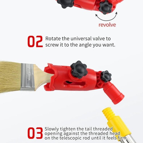 Estensore pennello vernice 1,1-1,7 m rullo di estensione palo strumento di bloccaggio Y5R U5S7 - Foto 14 di 28