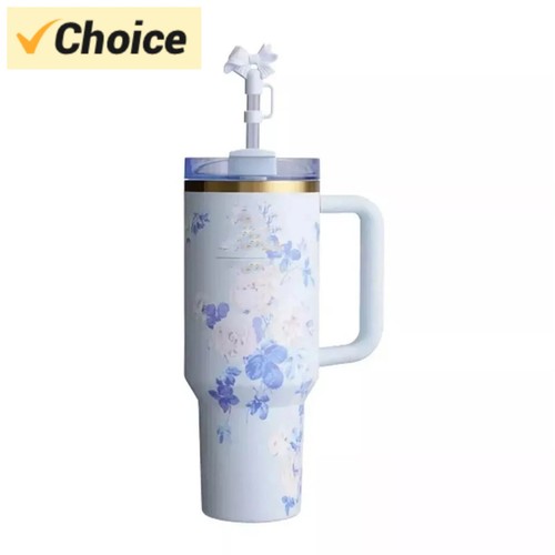 New Stainless Steel Double Layer Cup 40oz Car Cup Ice Beer Cup With Handle 40oz - Picture 7 of 12