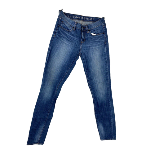 Articles Of Society Women's Jeans Skinny Medium Wash Stretch Blue Denim Size 25 - Picture 2 of 8