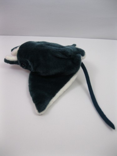 Wild Republic Stingray Plush Dark Blue Gray White Stuffed Animal Toy Sea Ocean - Picture 4 of 15